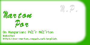 marton por business card